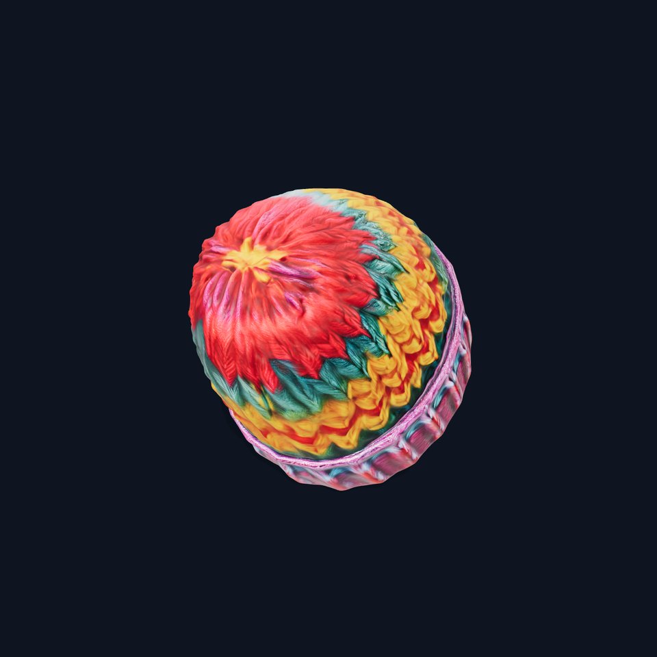 Rainbow Knit Beanie model pack